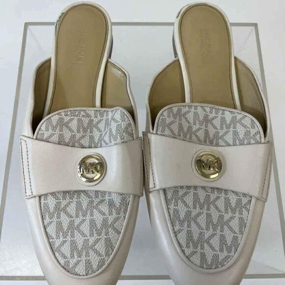 Michael Kors MK Designer Women's Off-White Flats Mule Loafer - Size 6M - Picture 1 of 6